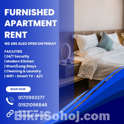 Family Friendly Furnished 3-Bed Apartment in Bashundhara R/A